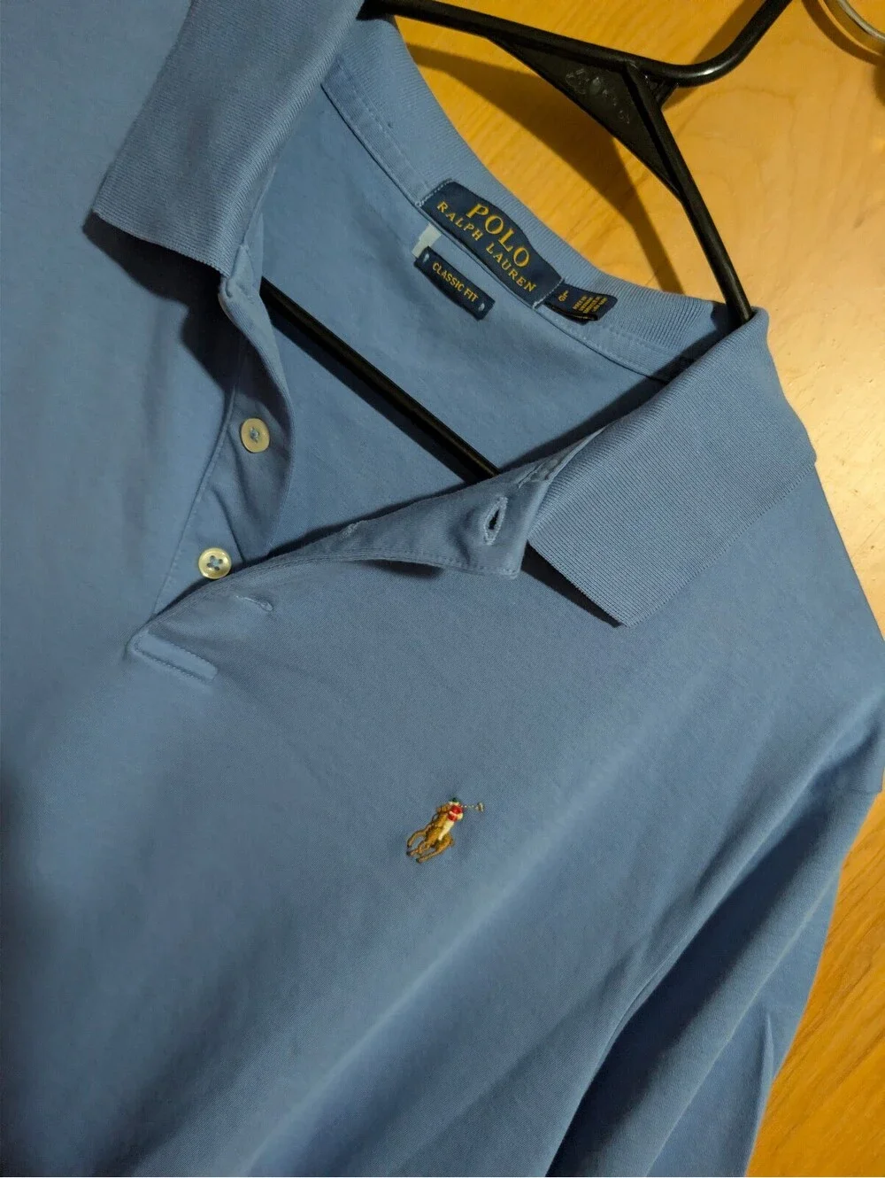 Polo Ralph Lauren Classic Fit Light Blue Cotton Polo Shirt Large